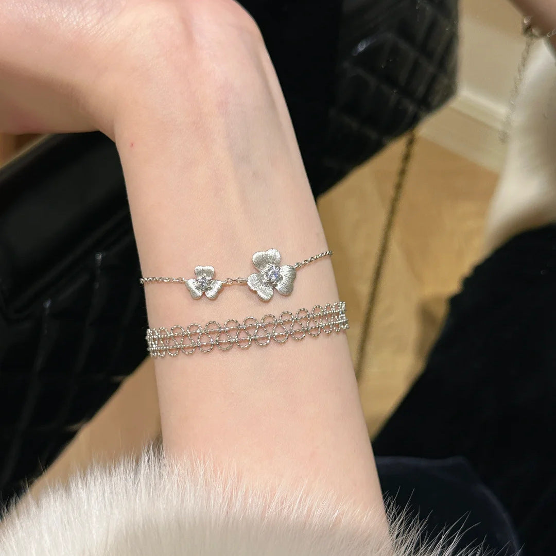 Clover Sterling Silver Bracelet