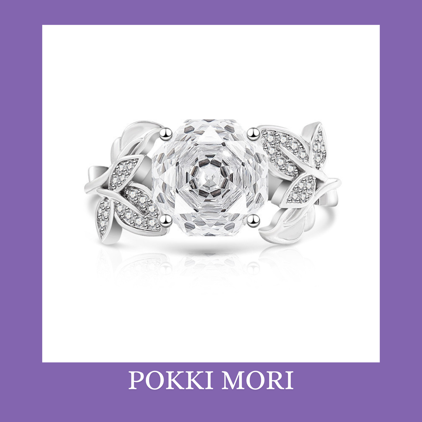 Diamond Tiara Sterling Silver 925 Ring Resizable