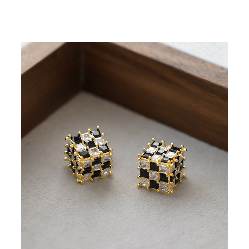 Checkmate 18k Gold filled Studs
