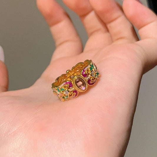 Traditional 18k Gold Filled Moonstone Ring