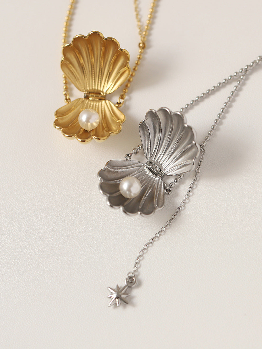 Shell Pearl Oyster Gold Filled Necklace