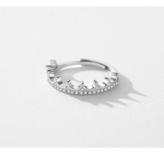 Crown Sterling Silver Resizable Ring