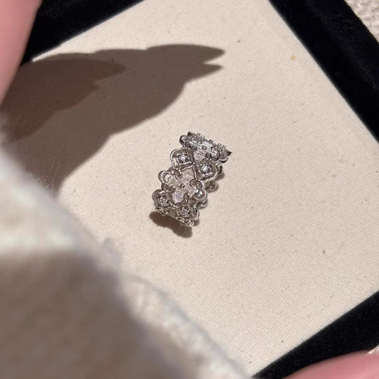 Unique Design Sterling Silver Band Ring resizable