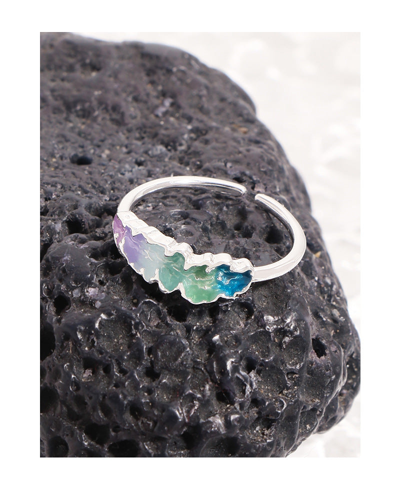 Rainbow bridge Sterling Silver Ring-Resizable