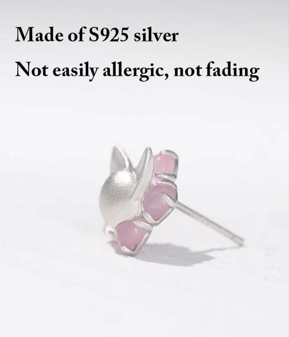 Cute Cat Sterling Silver 925 Stud earrings