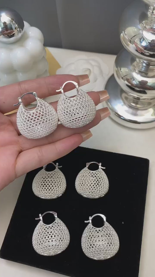 Vintage Carolina Sterling Silver 925 Earrings