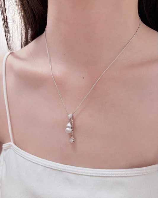 Tibetan mountain Lucky Charm Sterling Silver Necklace