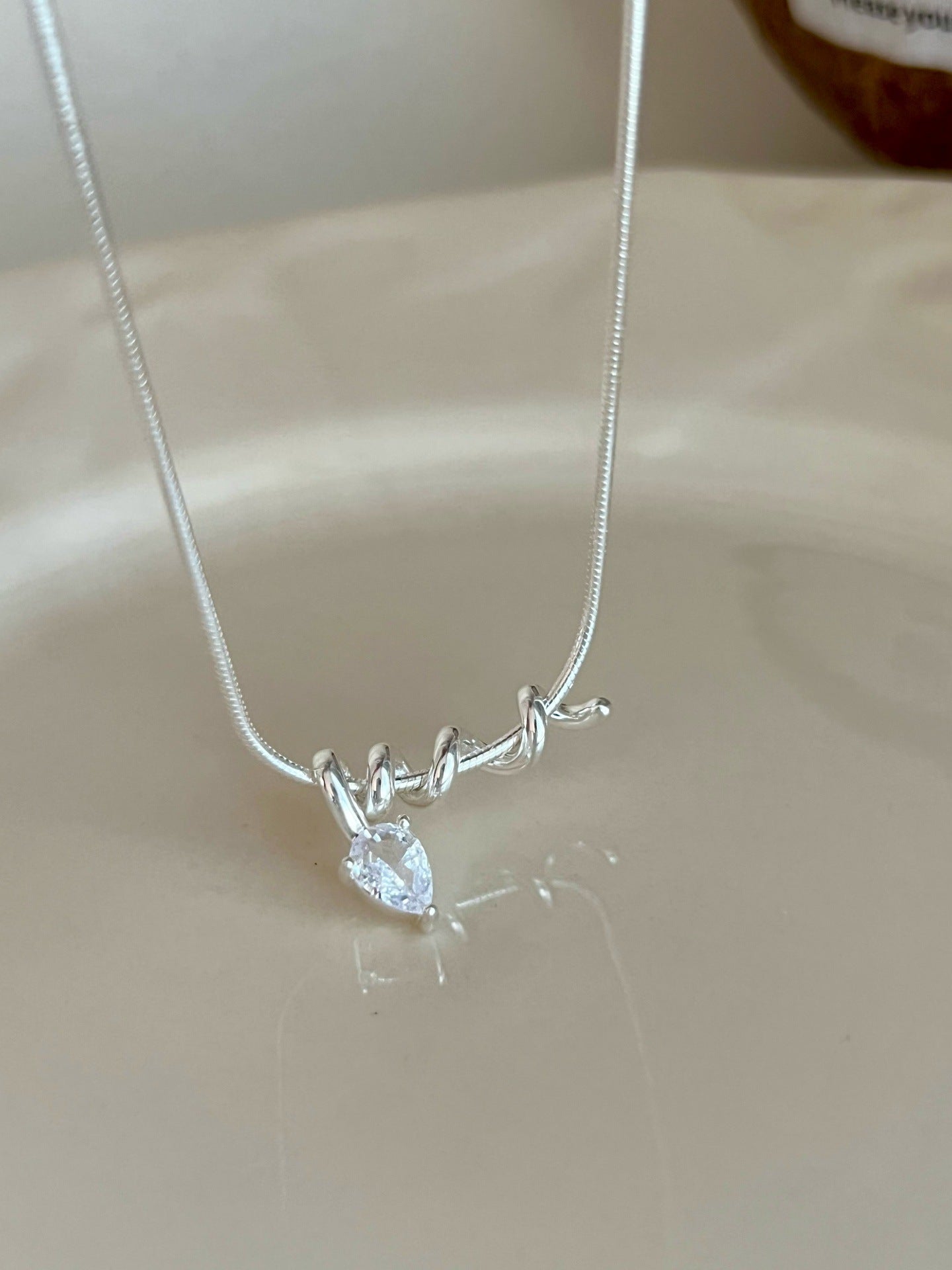 Tangled Heart Sterling Silver Necklace