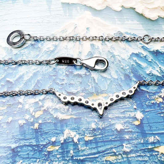 Classy Sterling Silver Cubic Zircon Necklace