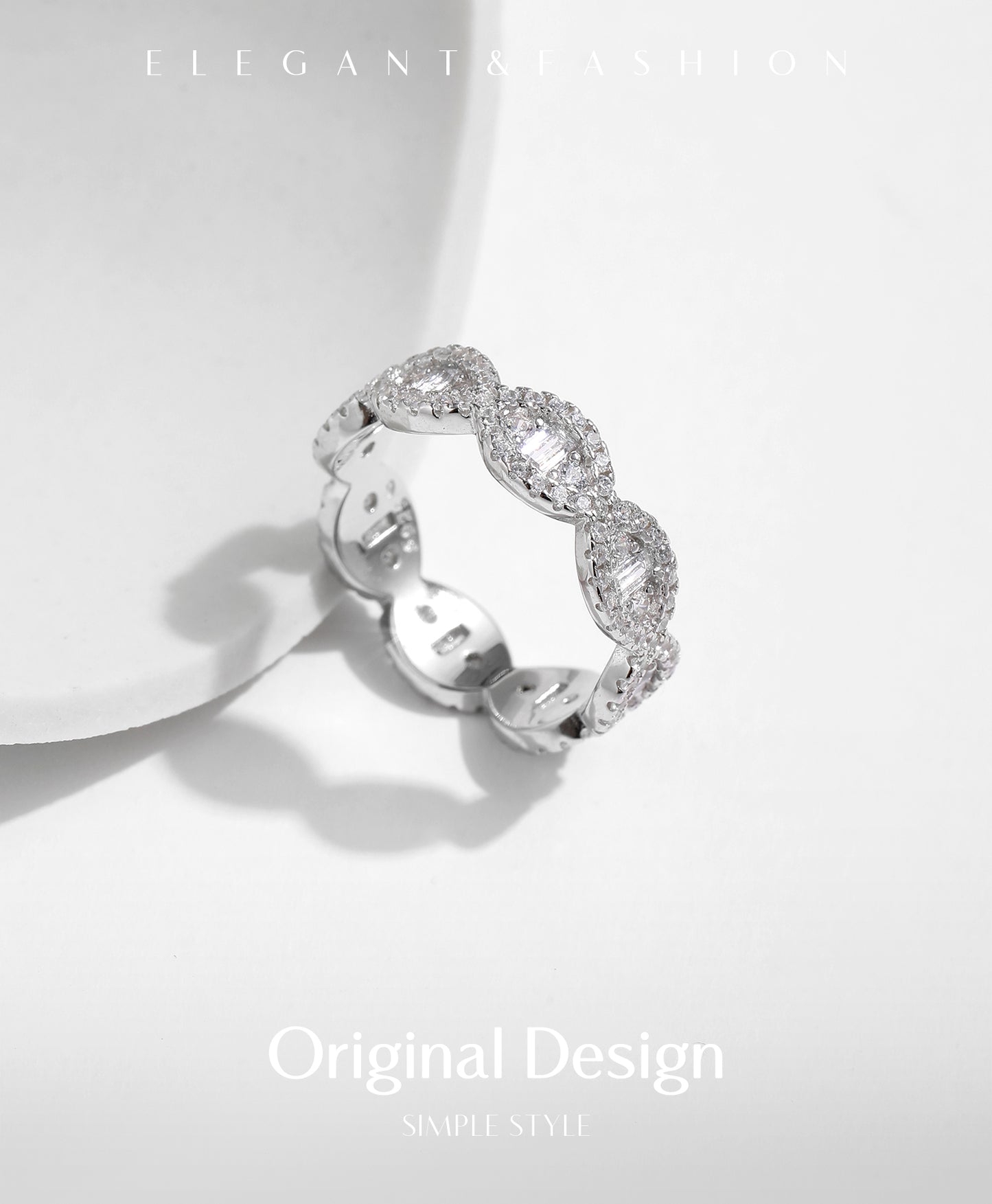 Infinity Sterling Silver Cubic Zircon Ring