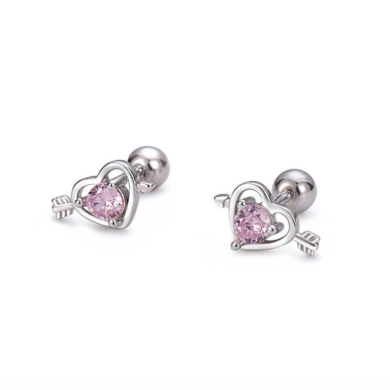 Cupid shot Sterling Silver 925 Stud earrings