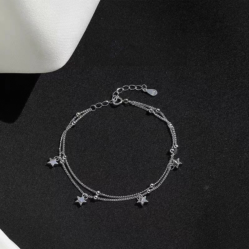 Star string Sterling Silver 925 Bracelet