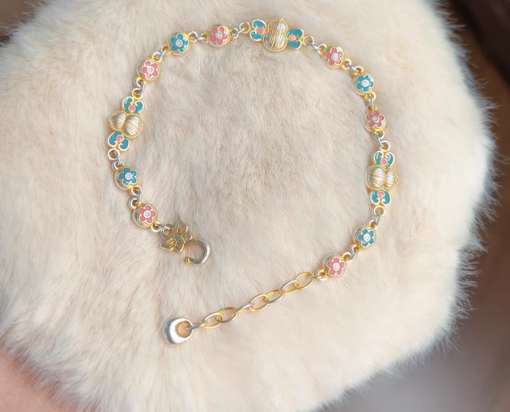 Floral arrangements 999 Silver Certified Bracelet