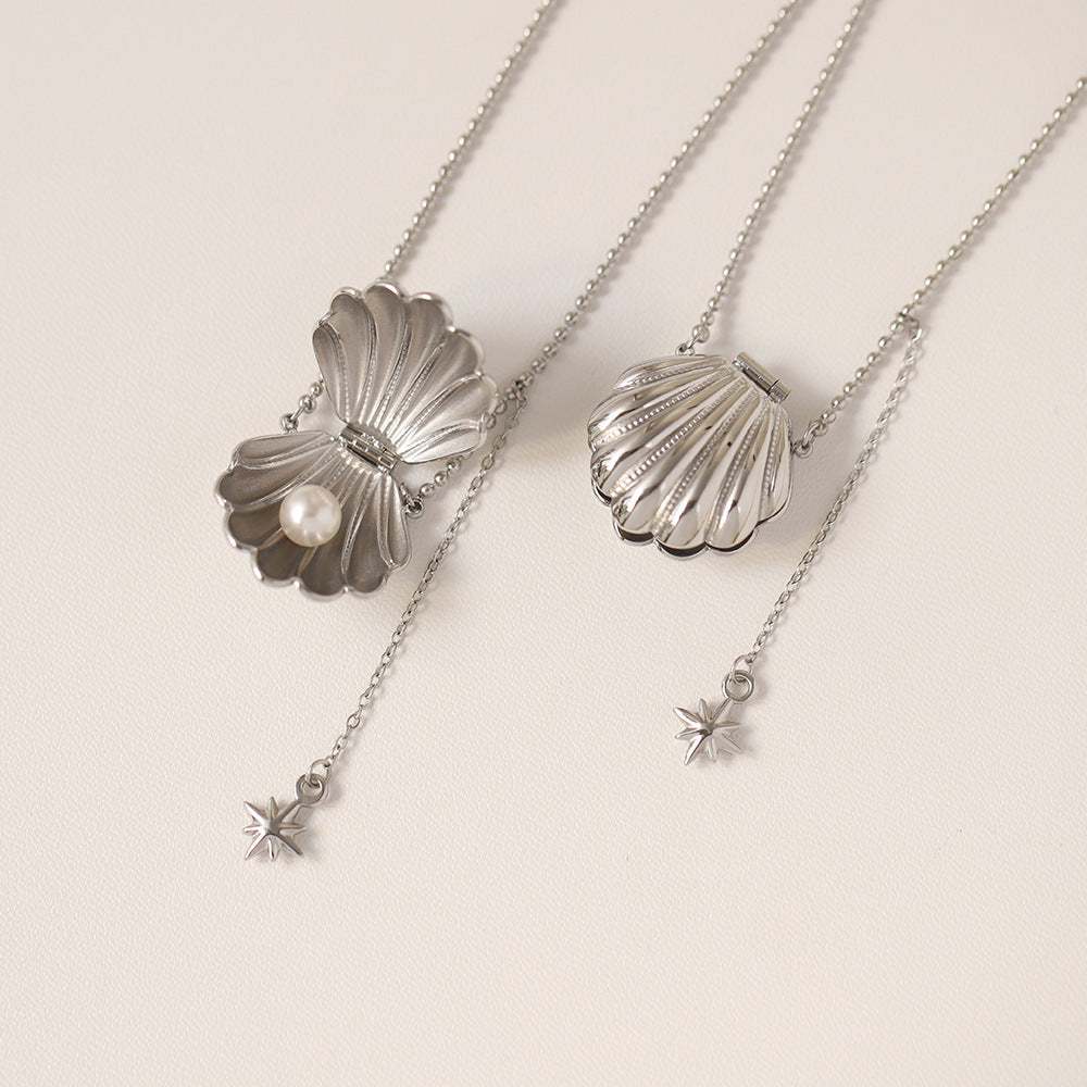 Shell Pearl Oyster Gold Filled  Necklace