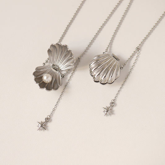 Shell Pearl Oyster Gold Filled  Necklace