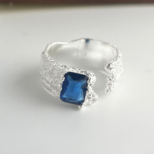 Bumpy Road Blues Sterling Silver 925 Ring