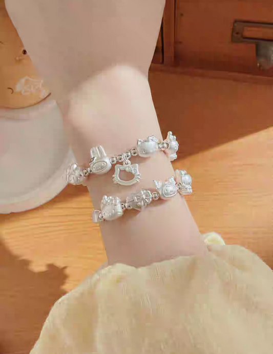 Sanrio 999 Silver Bracelet-Heavy weighted Comes with exclusive Packing