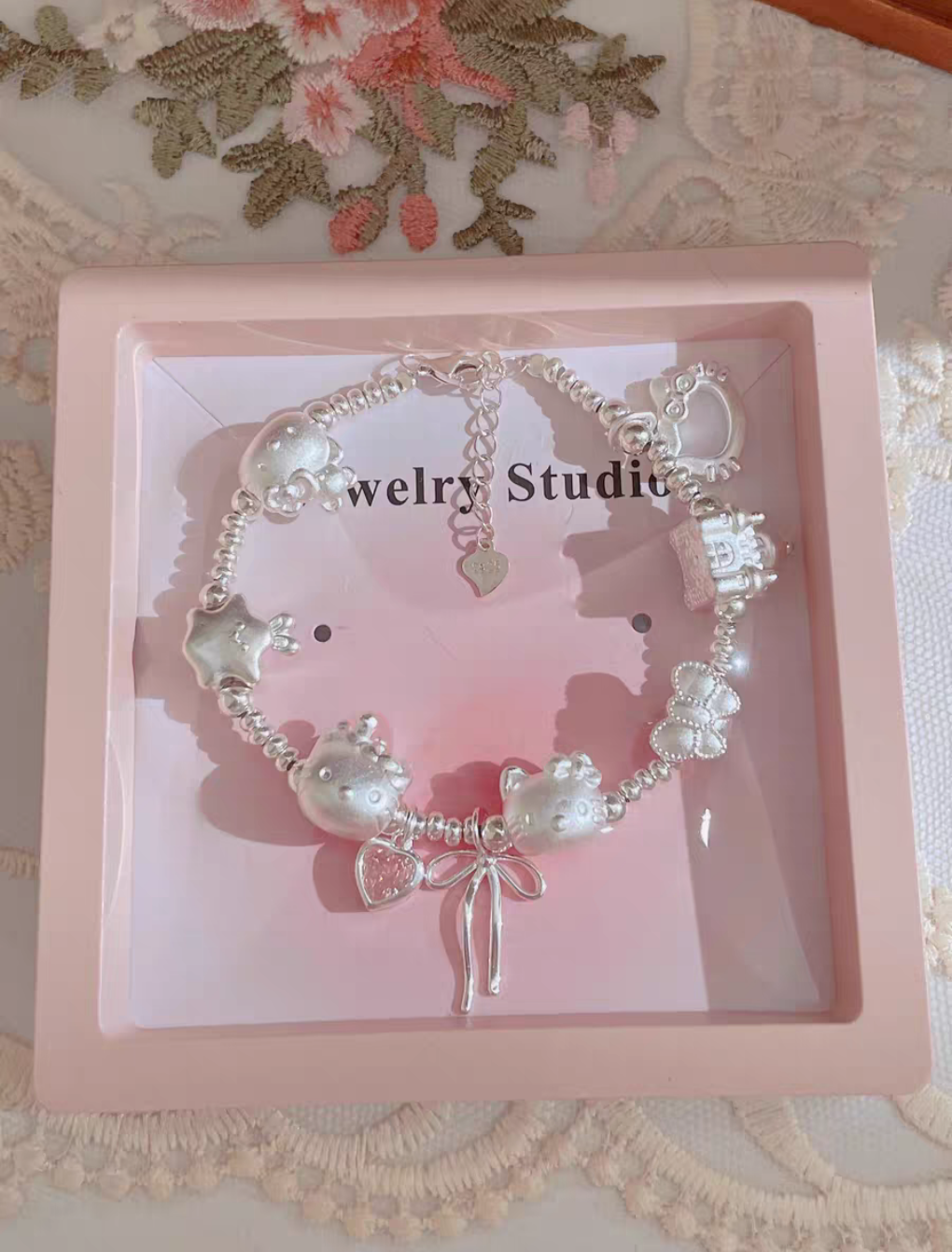 Hello Kitty Heavyweight 999 Pure Silver Bracelet- Comes with Certificate exclusive boxed Packed