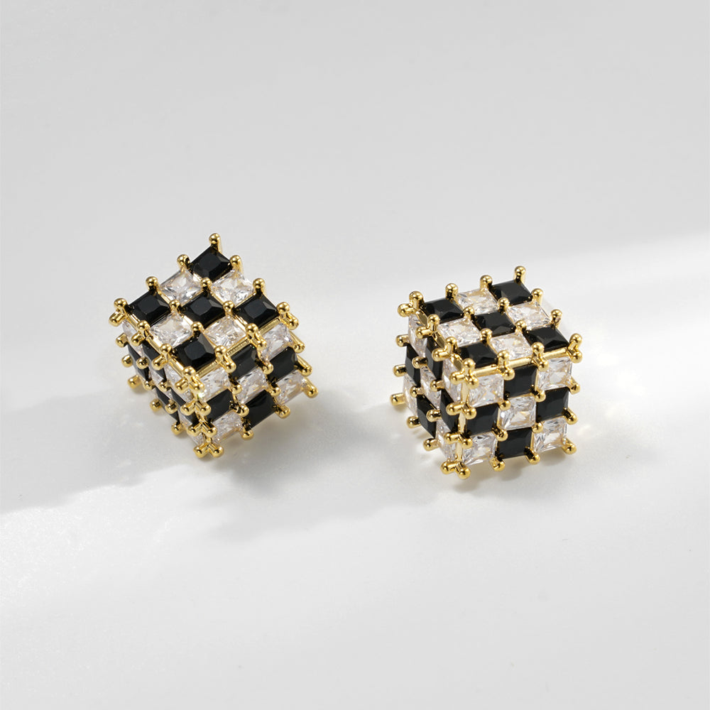 Checkmate  18k Gold filled Studs