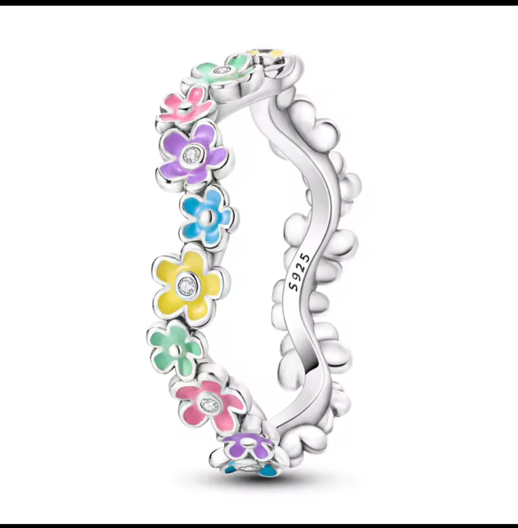 Floral Garden Sterling Silver 925 Ring