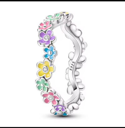 Floral Garden Sterling Silver 925 Ring