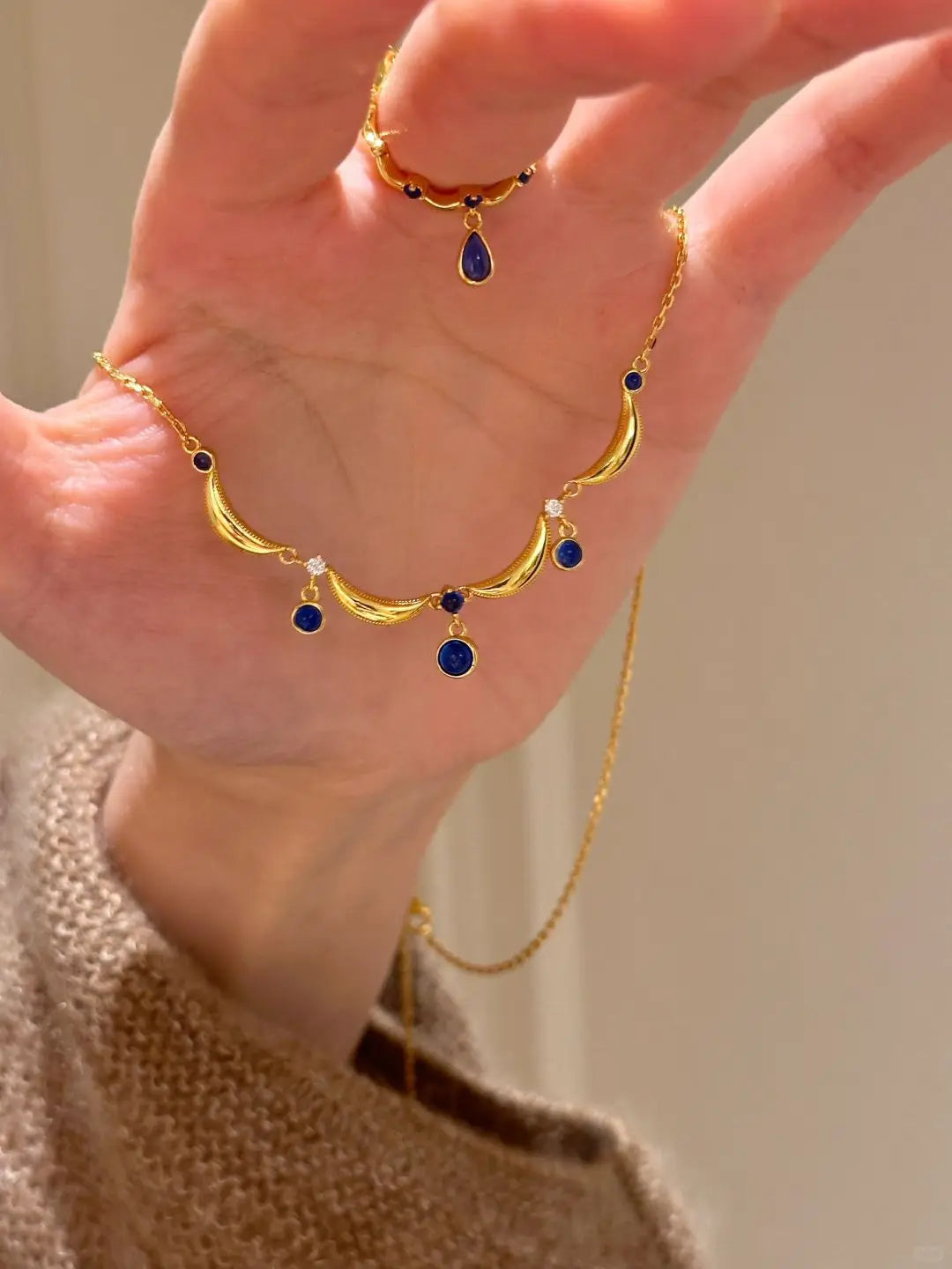 Gold Filled 3 pc Set, Necklace, Ring Bracelet