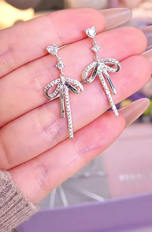 Wow Bow Sterling Silver Earrings