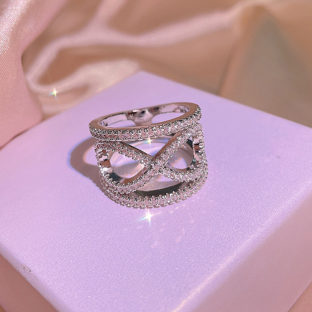 Infinity scarf Sterling Silver 925 Luxurious Ring