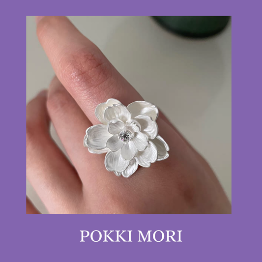 Sliver Jasmine Sterling Silver Ring - Resizable