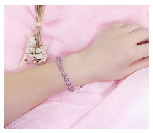 Amethyst Beaded Sterling Silver bracelet