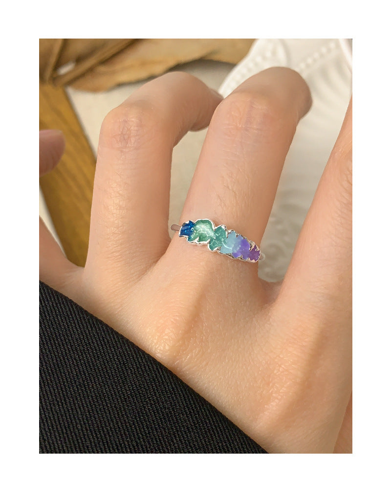 Rainbow bridge Sterling Silver Ring-Resizable