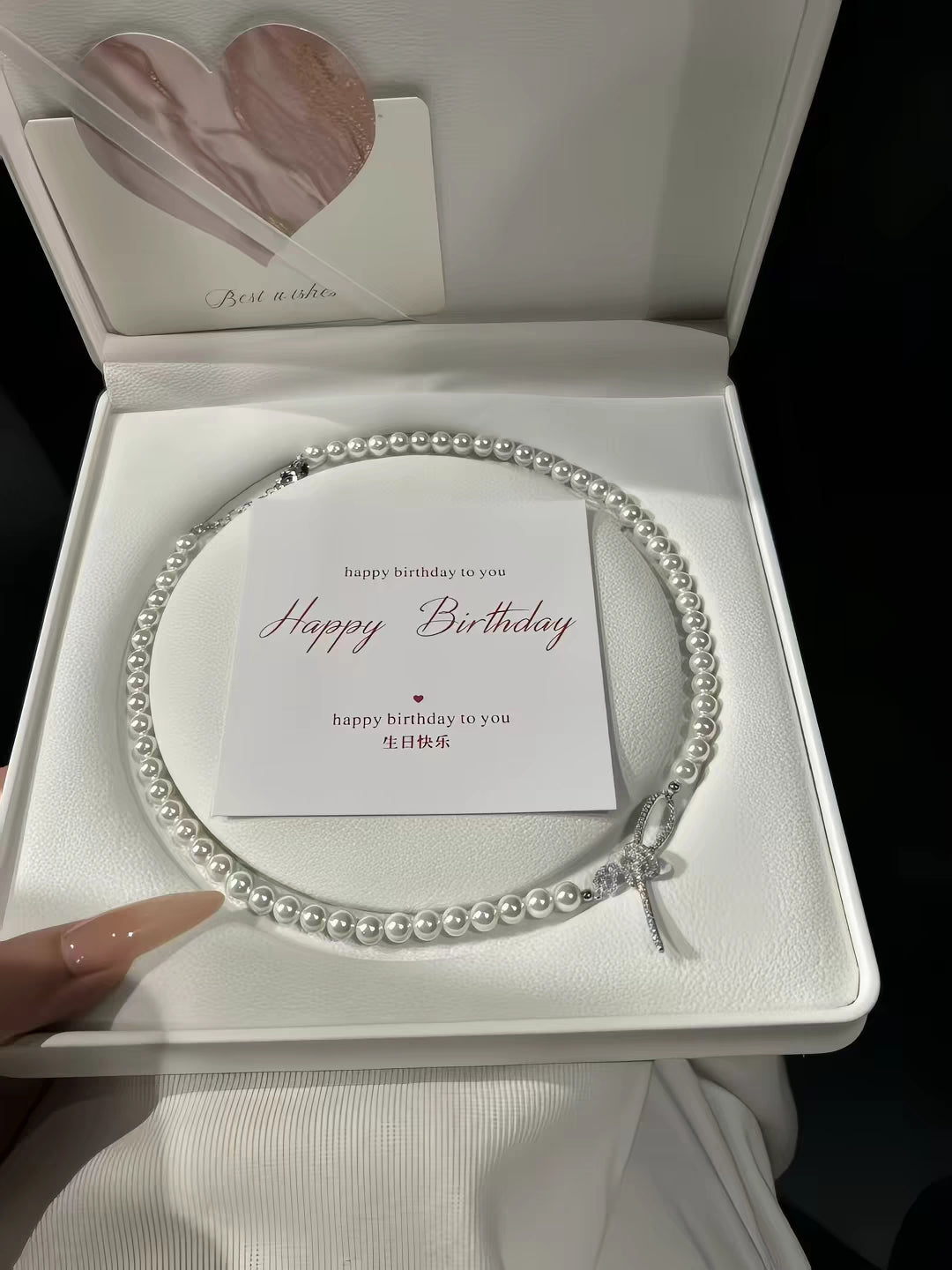 Natural Australian Pearls permanent Knot  Sterling Silver Necklace -Giftable Packing as Picture s-Greeting Card-Custom Hand written Note