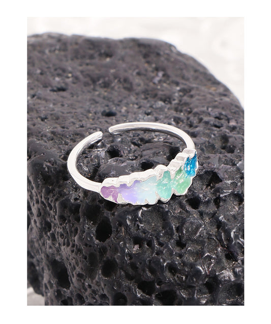 Rainbow bridge Sterling Silver Ring-Resizable