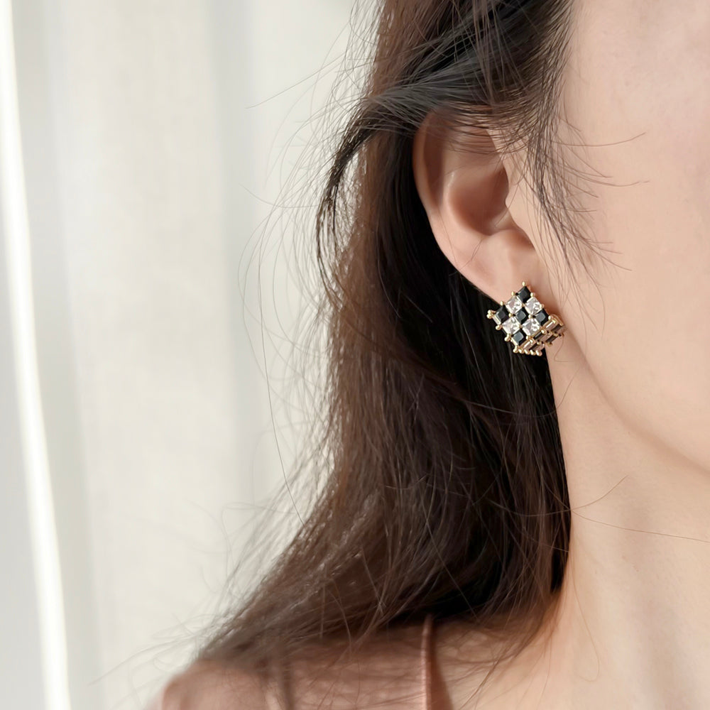 Checkmate  18k Gold filled Studs