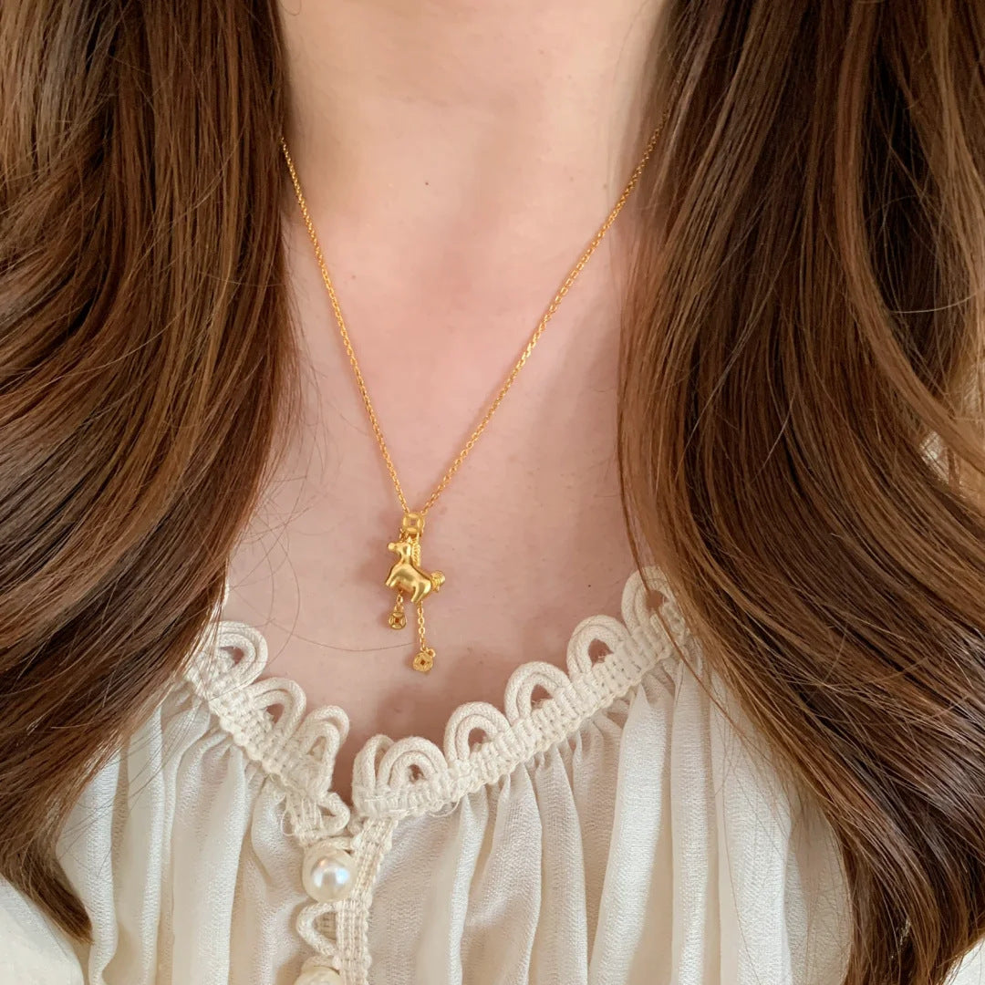 Horse of Happiness Sterling Silver 925 Necklace