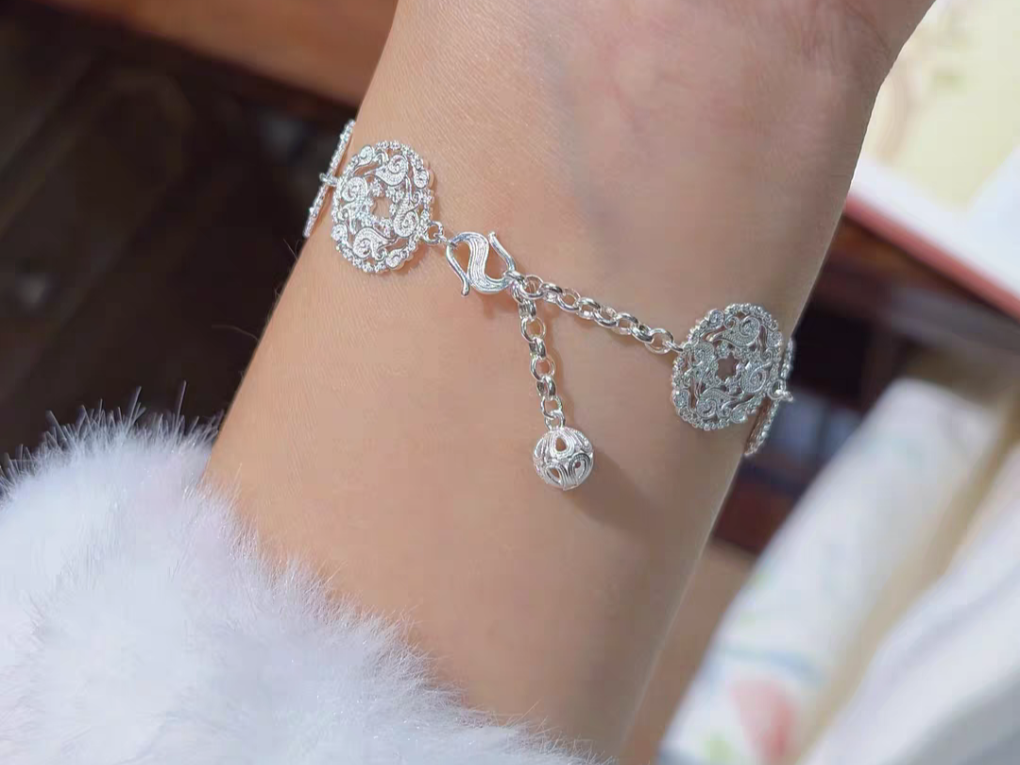 Promised myself 999 Silver Bracelet with lab Certificate