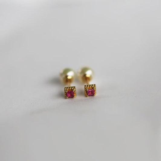 Exquisite minimalist Warm Winters Sterling Silver 925 Stud earrings with gold plating