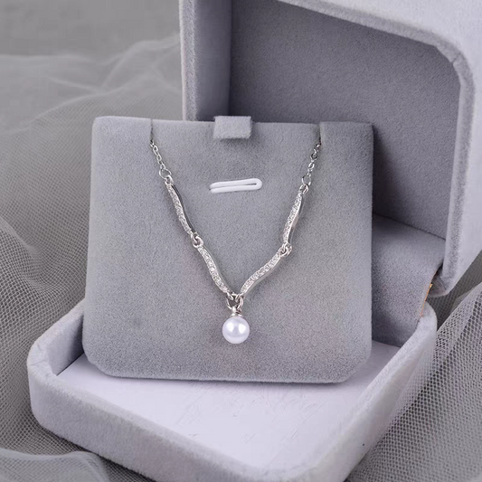 Pearl Crown 999 Silver Certified Necklace 40+5cm