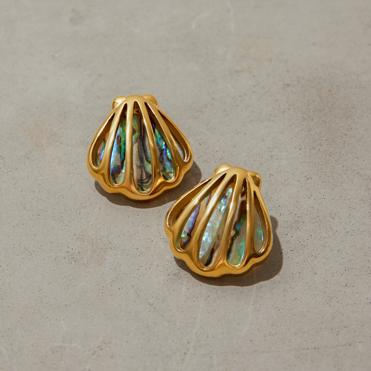 Natural Shell base Gold filled Earning Studs