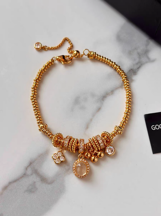 18k Gold Filled Charms Bracelet