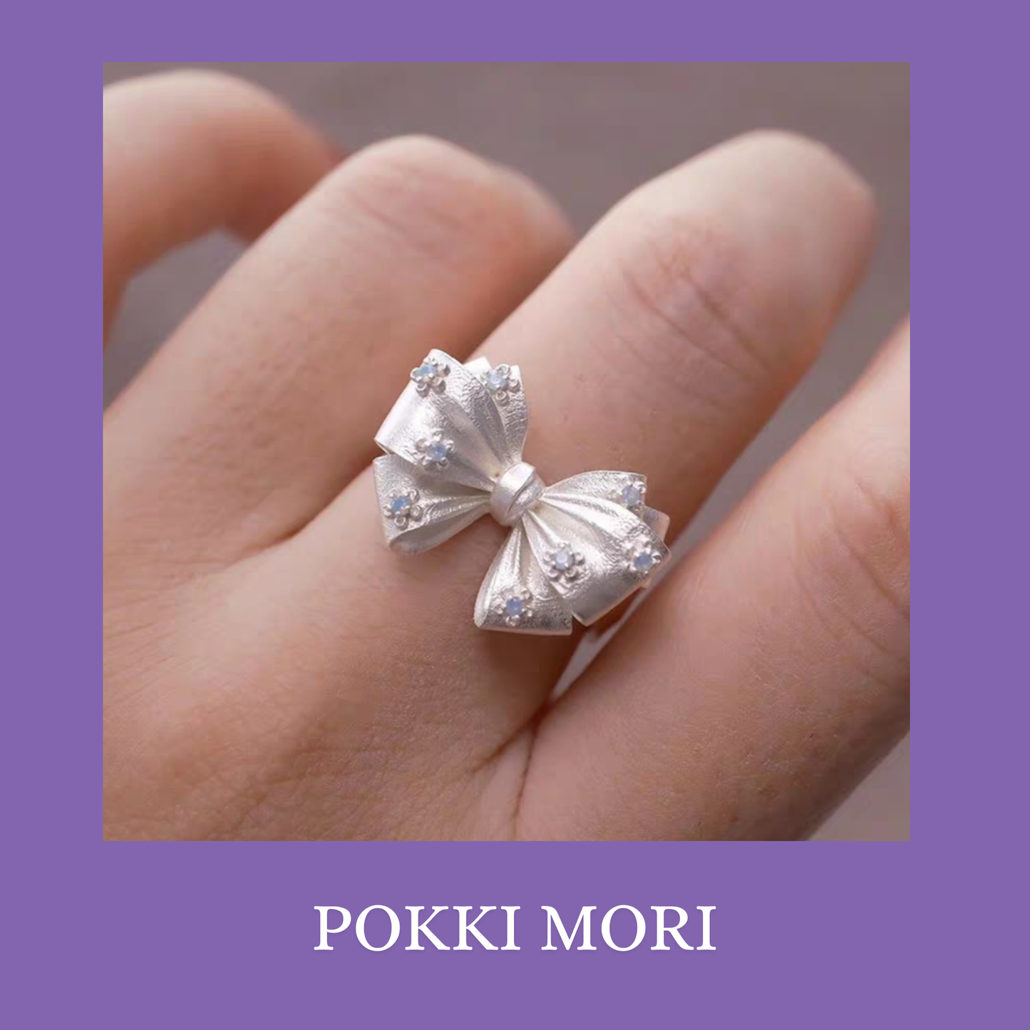 Bow Blings Sterling Silver Ring Resizable