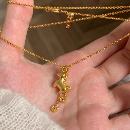 Horse of Happiness Sterling Silver 925 Necklace