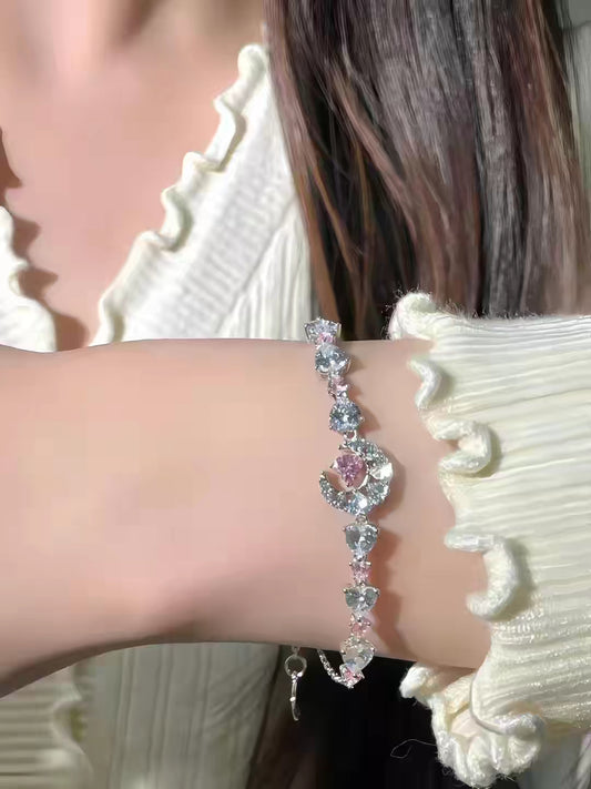 Hearty Moon 999 Silver Bracelet with lab certificate