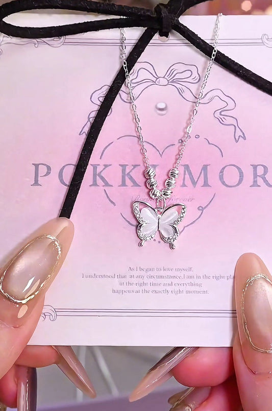 Sweet silver Butterfly Sterling Silver 925 Necklace
