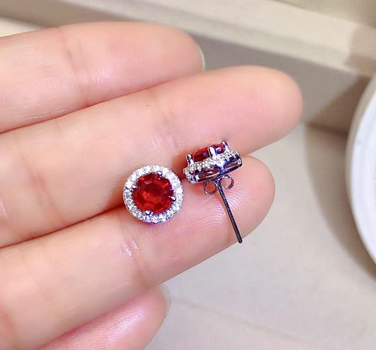 Red carpet Sterling Silver Stud earrings