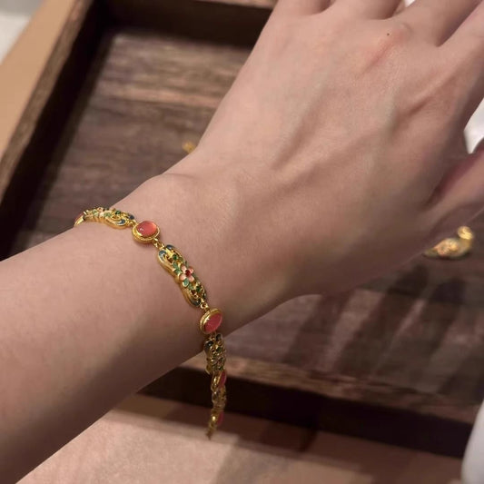 Traditional Moonstone 18k Gold Filled Bracelet