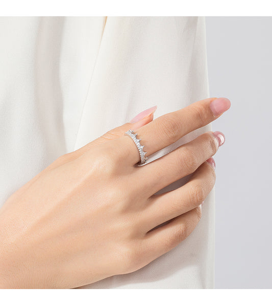Crown Sterling Silver Resizable Ring