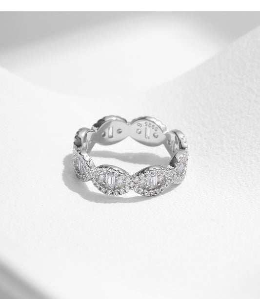 Infinity Sterling Silver Cubic Zircon Ring