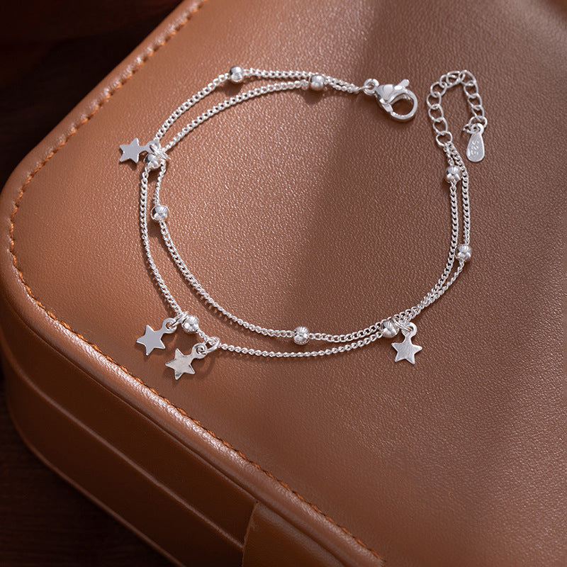 Star string Sterling Silver 925 Bracelet