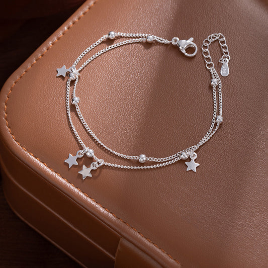 Star string Sterling Silver 925 Bracelet